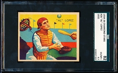 1934-36 Diamond Stars- #28 Al Lopez, Brooklyn Dodgers- SGC 82 (Ex-Mt+ 6.5)