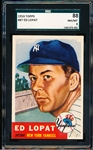 1953 Topps Bb- #87 Ed Lopat, Yankees- SGC 88 (Nm/Mt 8)
