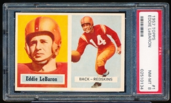 1957 Topps Football- #1 Eddie LeBaron, Redskins- PSA Nm-Mt 8