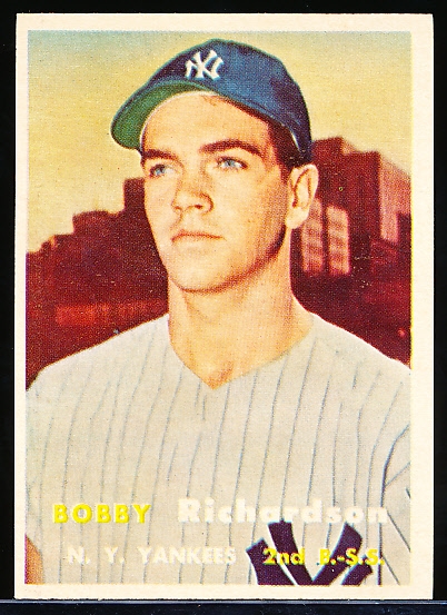 1957 Topps Bb- #286 Bobby Richardson, Yankees- Rookie Card! 