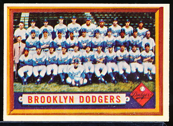 1957 Topps Bb- #324 Brooklyn Dodgers- Semi Hi#