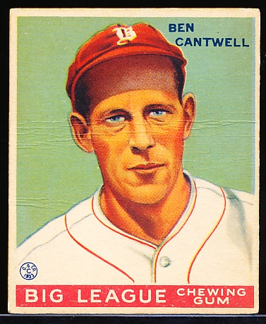 1933 Goudey Bb- #139 Cantwell, Boston Braves