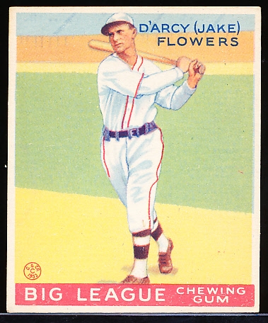 1933 Goudey Bb- #151 Jake Flowers, Brooklyn Dodgers
