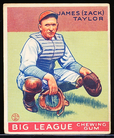 1933 Goudey Bb- #152 Zack Taylor, Chicago Cubs