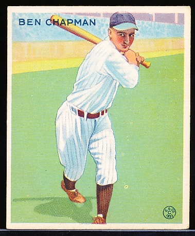 1933 Goudey Bb- #191 Ben Chapman, New York Yankees