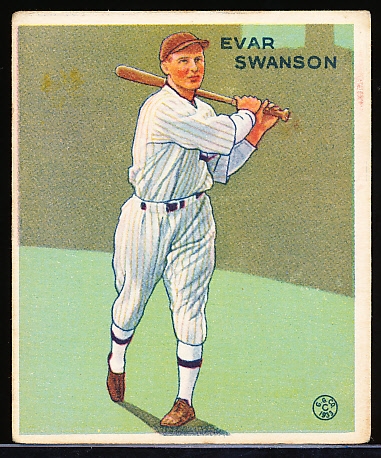 1933 Goudey Bb- #195 Evar Swanson, White Sox