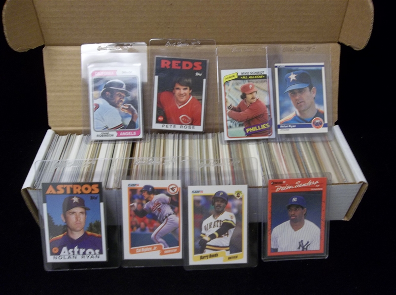 Baseball Star Lot- 650 Assorted Stars- Mostly 1980’s and 90’s