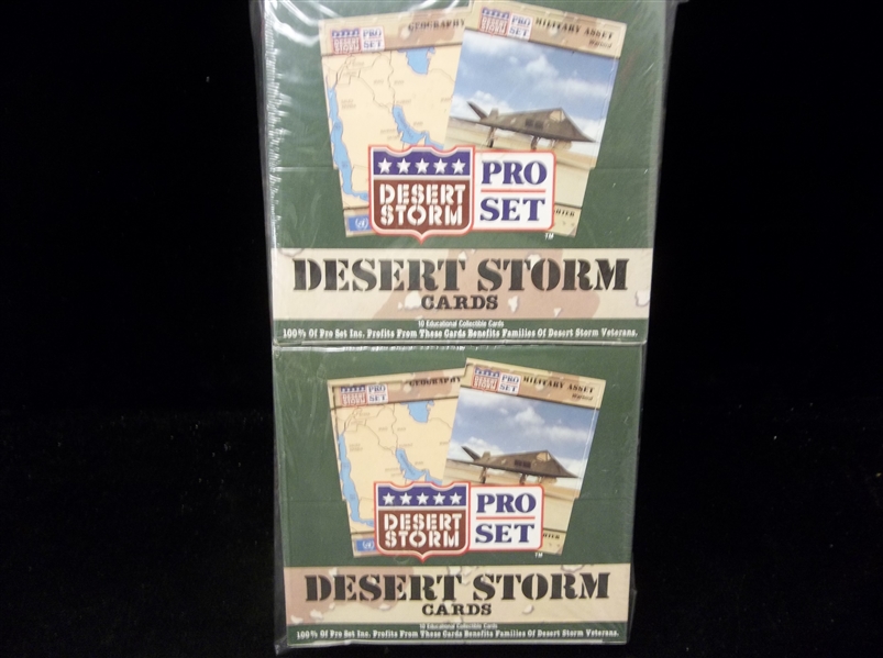 1991 Pro Set “Desert Storm”- 2 Unopened Wax Boxes