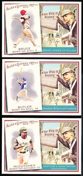 2010 Allen & Ginter Bb- “This Day in History” Inserts- Near Set (71 of 75)