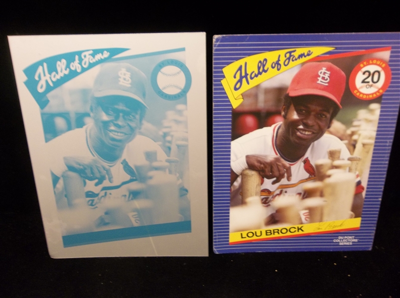 1987 DuPont Lou Brock (Cardinals) 8-3/4” x 11-5/8” Metal Printers Progression Plate- No Name- 1 of 1