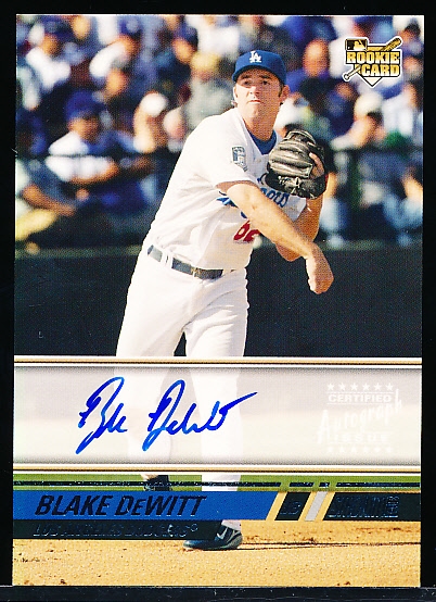 2008 Stadium Club Baseball- #174 Blake DeWitt AU RC, Dodgers