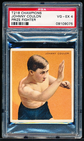 1910 Hassan T218 Champions Boxing- Johnny Coulon- PSA Graded Very Good to Excellent 4