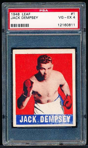 1948 Leaf Boxing #1 Jack Dempsey- PSA Graded Very Good to Excellent 4