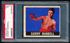 1948 Leaf Boxing #24 Sammy Mandell- PSA Graded Excellent 5