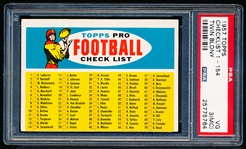 1957 Topps Football- Checklist- Twin Blony Variety- PSA 3 (MC)- Tough Card!