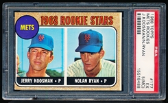 1968 Topps Baseball- #177 Nolan Ryan Rookie- PSA Ex 5 (MC)- “Milton Bradley”