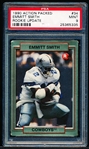 1990 Action Packed Fb- #34 Emmitt Smith Rookie Update- PSA Mint 9