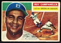 1956 Topps Bb- #101 Roy Campanella, Dodgers- Gray Back