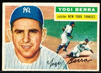 1956 Topps Bb- #110 Yogi Berra, Yankees- Gray Back