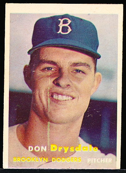 1957 Topps Bb- #18 Don Drysdale RC