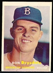 1957 Topps Bb- #18 Don Drysdale RC