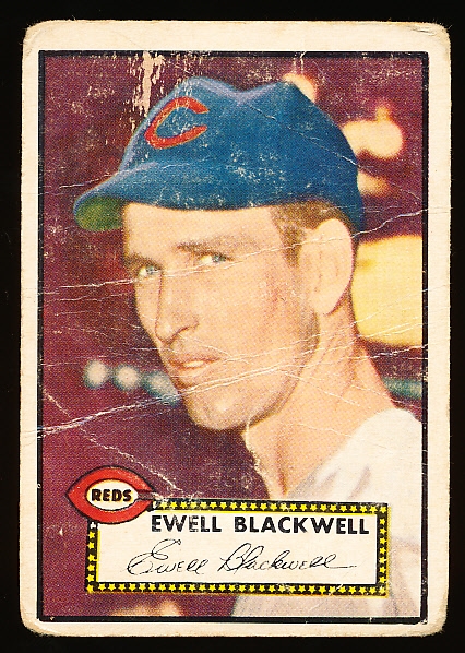 1952 Topps Bb- Hi#- #344 Ewell Blackwell, Reds