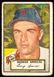 1952 Topps Bb- Hi#- #346 George Spencer, Giants