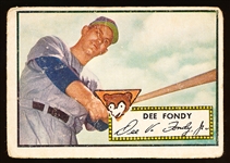 1952 Topps Bb- Hi#- #359 Dee Fondy, Cubs
