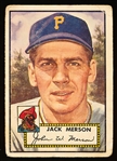 1952 Topps Bb- Hi#- #375 Merson, Pirates