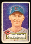 1952 Topps Bb- Hi#- #391 Chapman, Reds