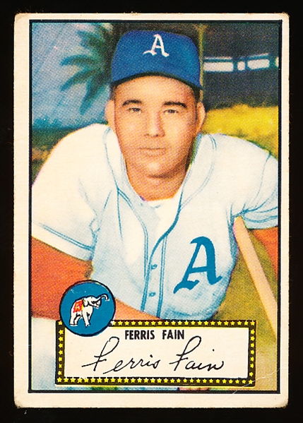 1952 Topps Bb- #21 Fain, A’s- Red Back.