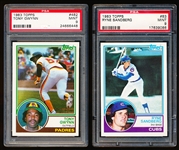1983 Topps Bsbl.- 3 Diff. PSA Graded Key Rookie Cards