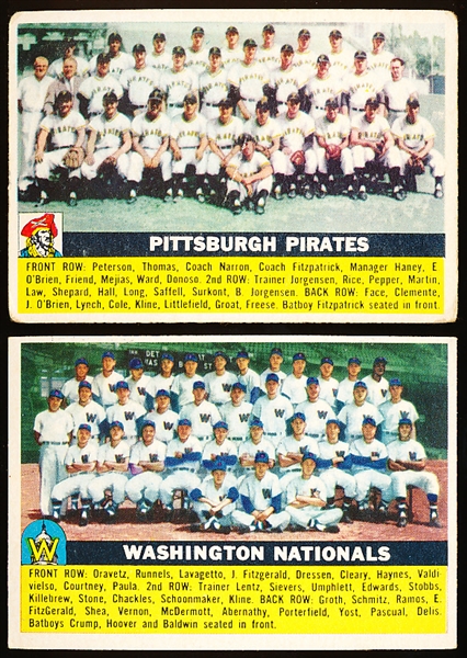 1956 Topps Bb- 2 Diff. Team Cards