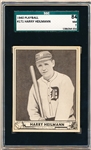 1940 Playball Bb- #171 Harry Heilmann, Tigers- SGC 84 (NM 7)