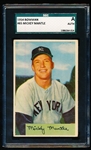 1954 Bowman Bb- #65 Mickey Mantle, Yankees- SGC A (Auth)