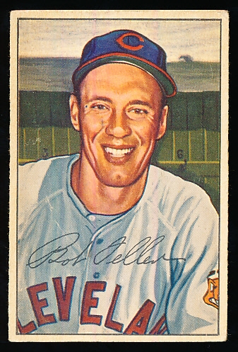 1952 Bowman Bb- #43 Bob Feller, Indians