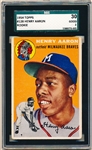 1954 Topps Bb- #128 Hank Aaron, Braves- SGC Good 2- Rookie! 
