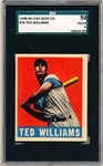 1948-49 Leaf Baseball- #76 Ted Williams, Red Sox- SGC 50(Vg-Ex 4)