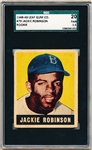 1948-49 Leaf Baseball- #79 Jackie Robinson, Dodgers- SGC 20 (Fair 1.5)- Rookie card! 