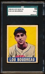 1948-49 Leaf Baseball- #106 Lou Boudreau, Cleveland- SGC 50 (Vg-Ex 4)