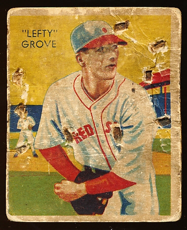 1934-36 Diamond Stars Bb- #1 Lefty Grove, Red Sox- 1935 Green Back