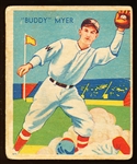 1934-36 Diamond Stars Bb- #4 Buddy Myer, Washington- 1936 Blue Back