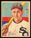 1934-36 Diamond Stars Bb- #7 Lew Fonseca, White Sox- 1934 green back.
