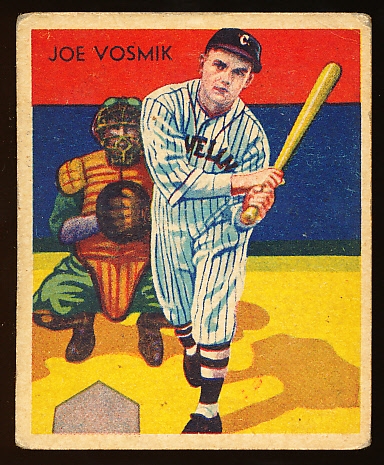 1934-36 Diamond Stars Bb- #8 Joe Vosmik, Cleveland- 1935 Green BacK