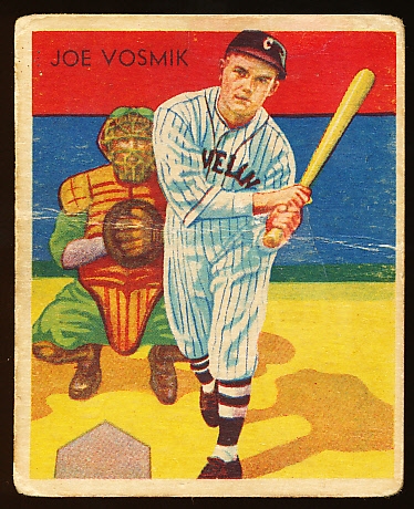1934-36 Diamond Stars Bb- #8 Joe Vosmik, Cleveland- 1936 Blue Back