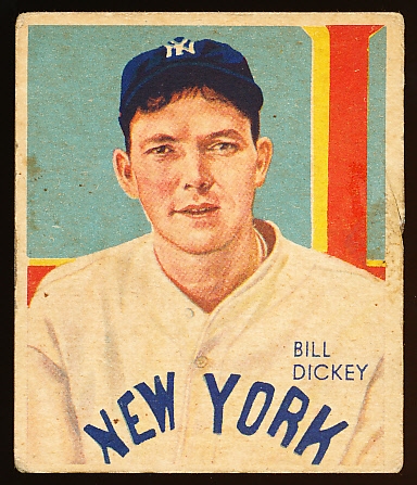 1934-36 Diamond Stars Bb- #11 Bill Dickey, Yankees- 1934 Green Back