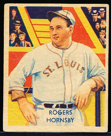 1934-36 Diamond Stars Bb- #44 Rogers Hornsby, St. Louis Browns