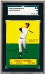 1964 Topps Baseball Stand Up- Mickey Mantle, Yankees- SGC 84 (NM 7)