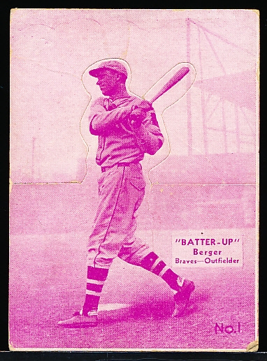 1934-36 Batter Up Bb (R318)- #1 Berger, Braves- Pink Color
