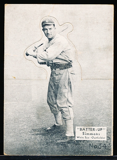 1934-36 Batter Up Bb (R318)- #34 Al Simmons, White Sox- Hall of Famer! B & W 